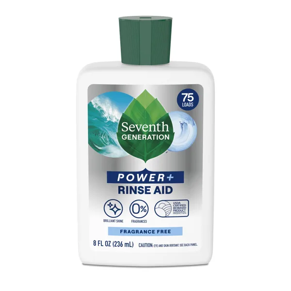 Seventh Generation Power+ Rinse Aid Fragrance Free
